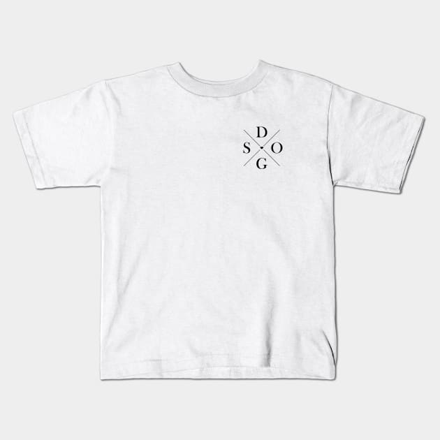 Dogs Love Dog Family Cute Symbol Heart Gift Letters Modern Neutral Trend Kids T-Shirt by Kibo2020